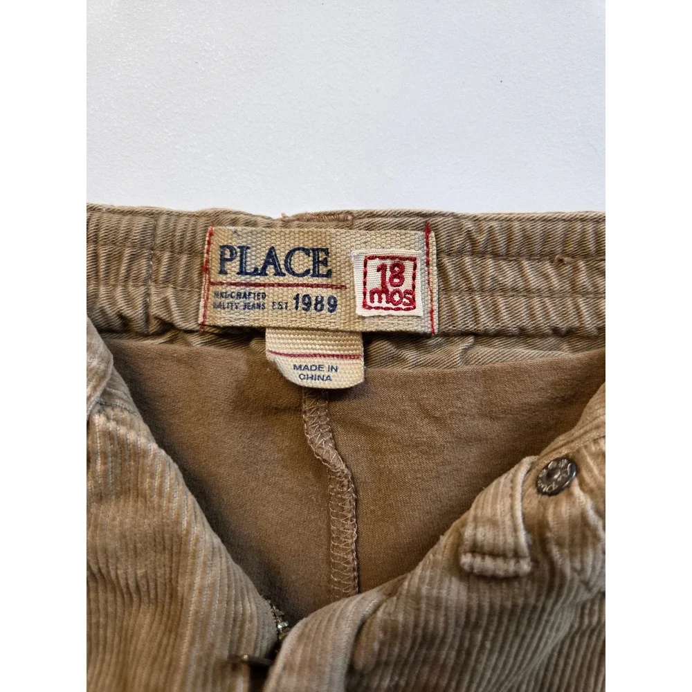 The Childrens Place Girls Tan Corduroy Heart Pocket Skort Skirt 18 Months